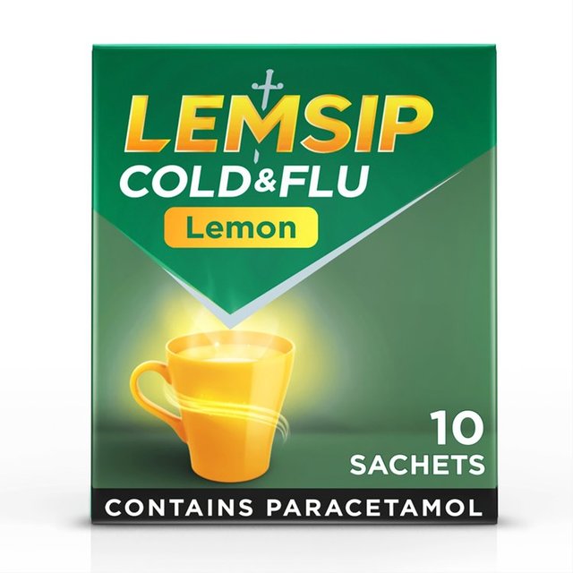 Lemsip Cold & Flu Lemon Sachets 10 per pack