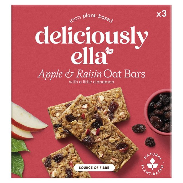 Deliciously Ella Apple Raisin & Cinnamon Oat Bar Multipack 3 x 50g