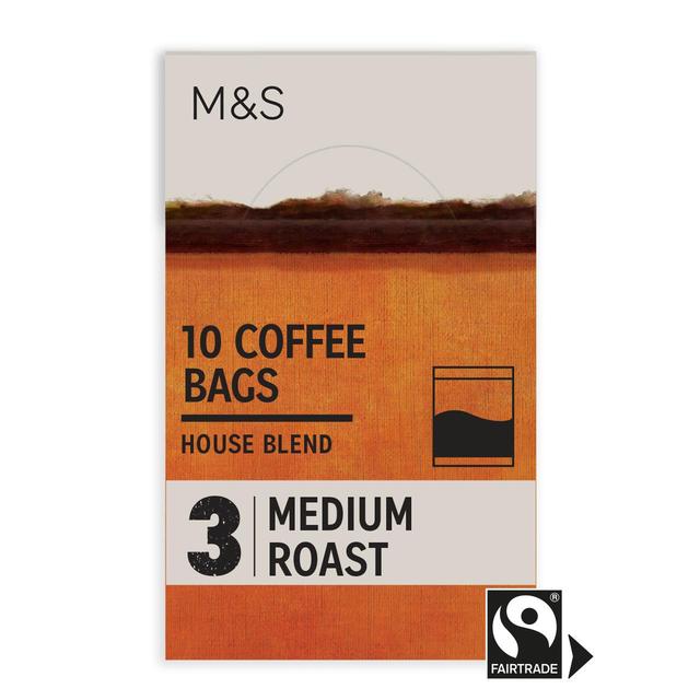 M & S 10 einzeln verpackte Kaffeetaschen 10 x 7,5 g