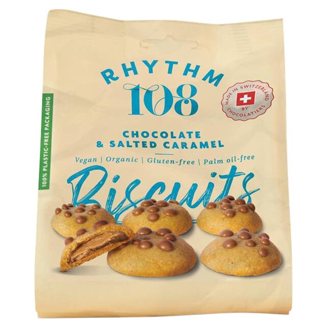 Rythme 108 Biscuits remplis de caramel salé à caramel Suisse 135G