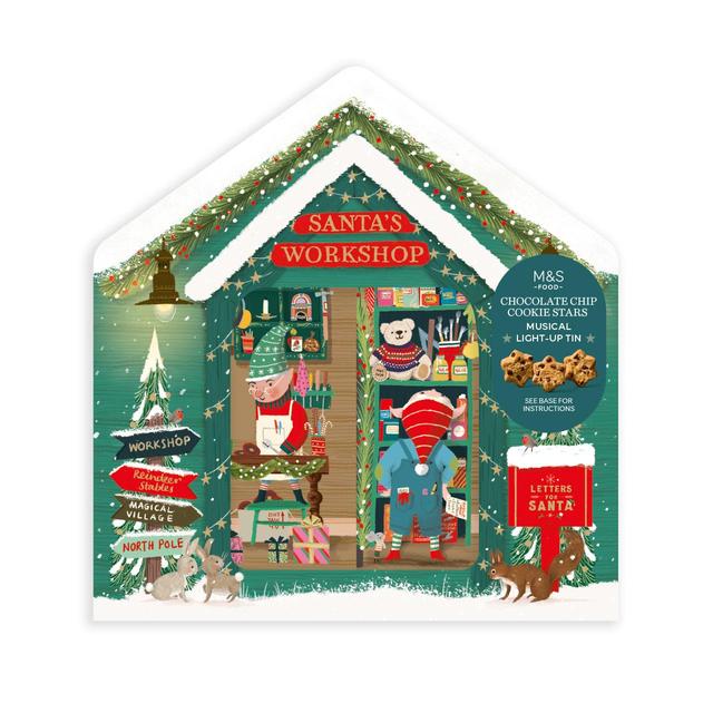 M&S Santa's Workshop Cookie Illusion Tin 400g