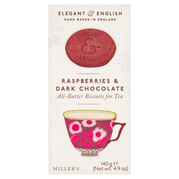 Miller's Elegant & English Raspberries & Dark Chocolate Biscuits 140g