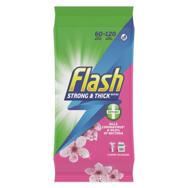 Flash Wipes Anti-Bacteria Blossom & Breeze 120 por paquete