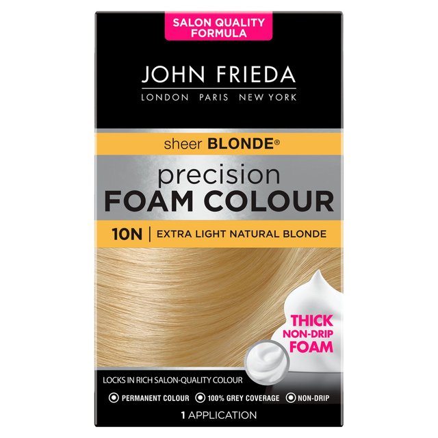 John Frieda Precision Foam Color Cabello Dye Light Natural Blonde 10n