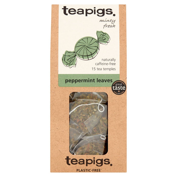 Teapigs hojas de menta bolsitas de té 15 por paquete 