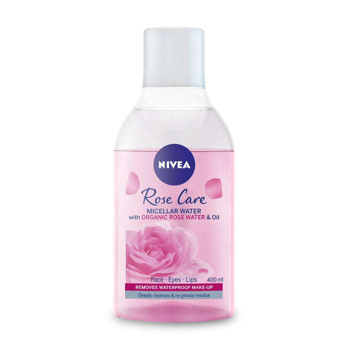 Nivea Rose Care Minellar Rose Eau avec un déménagement de maquillage à l'huile 400 ml