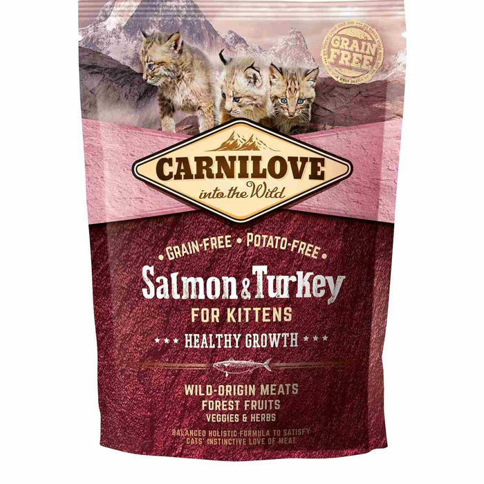 Carnilove Grain Free Kitten Salmon & Turquie Growth Growth Food Dry Cat Food 400G