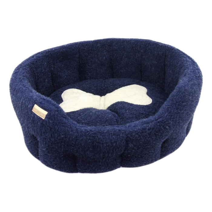 Earthbound Classic Bone Navy Dog Bed Small