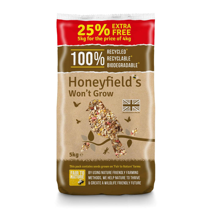 Honeyfield ne fera pas pousser de plats d'oiseaux sauvages 25% supplémentaires 5 kg gratuits