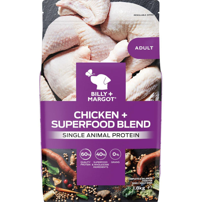 Billy + Margot Chicken + Superfood Blend Dry Dog Food 1.8 kg