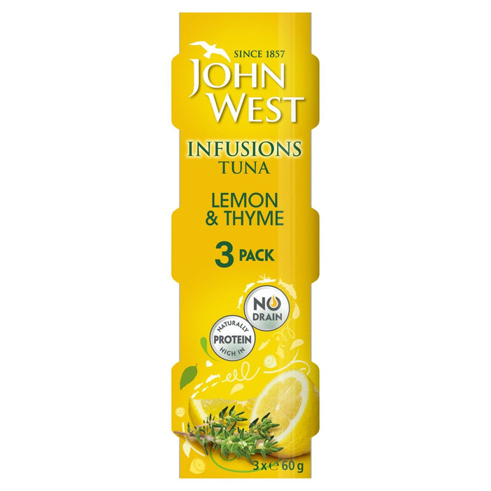 Infusions de thon John West Lemon 3 x 60G