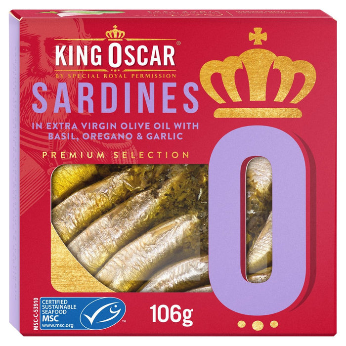 King Oscar Brisling Sard Basil & Oregano 106g