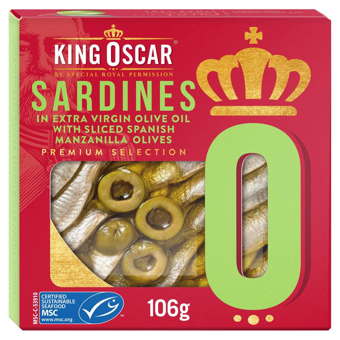 King Oscar Brisling Sardines with Manzanilla Olives 106g
