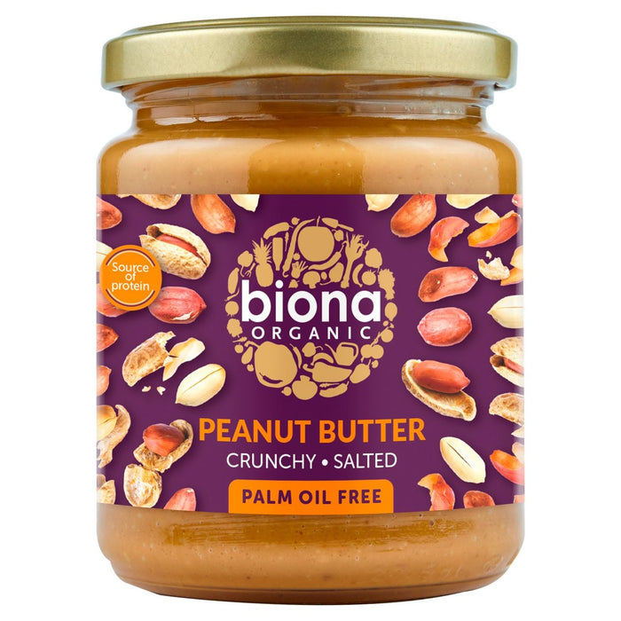 Biona Bio -Erdnussbutter knusprig frei von Palmfett 250g