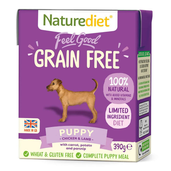 Naturediet Feel Good Grain Free Welpe Komplettes nasse Hundefutter 18 x 390g