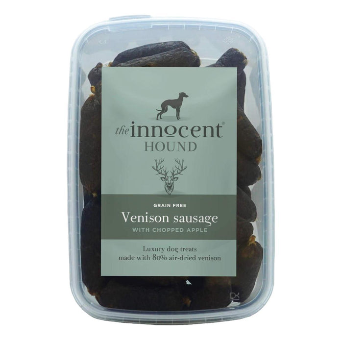 The Innocent Hound Dog Treats Venison Sausages with Chopped Apple 600g