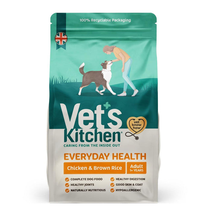 VET's Kitchen Everyday Health Adulto Del Del Comida de pollo y arroz marrón 1 kg