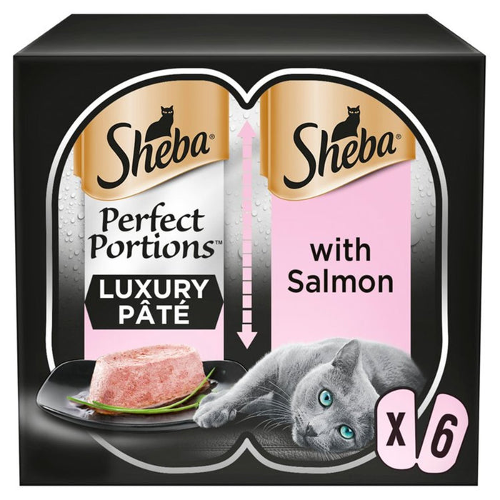 Sonderangebot - Sheba Perfect Portion Erwachsener 1+ Wet Cat Food Tabletts Salmon Pate 6 x 37,5 g