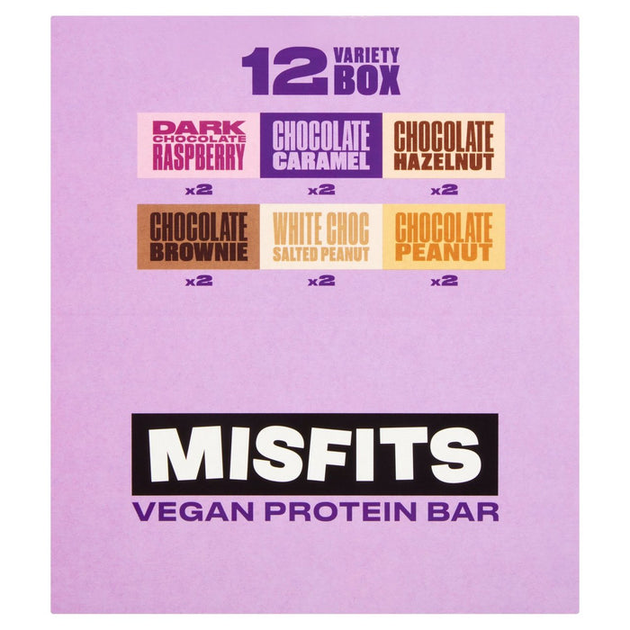 Caso de barra de proteína vegana de variedad de variedades 12 x 45g